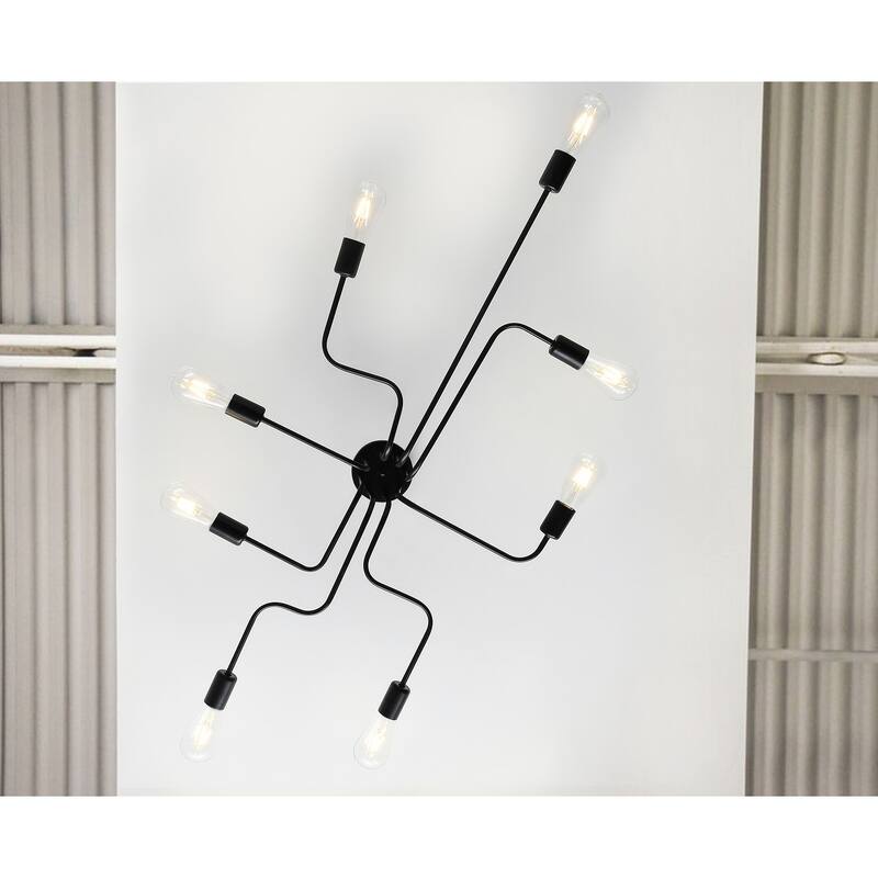 Modern Sputnik Design Muti-Branches Semi Flush Mount Ceiling Light