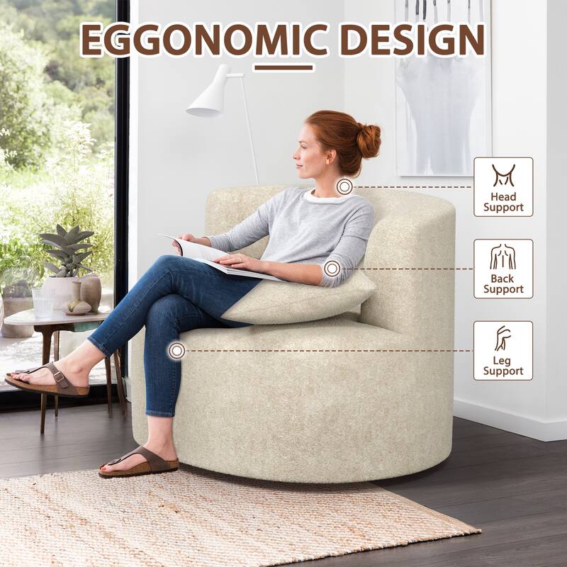 Accent Chair with Pillow, Modern Living Room Chairs