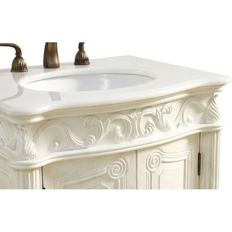 27" Benton Collection Antique White Hayman Bathroom Sink Vanity