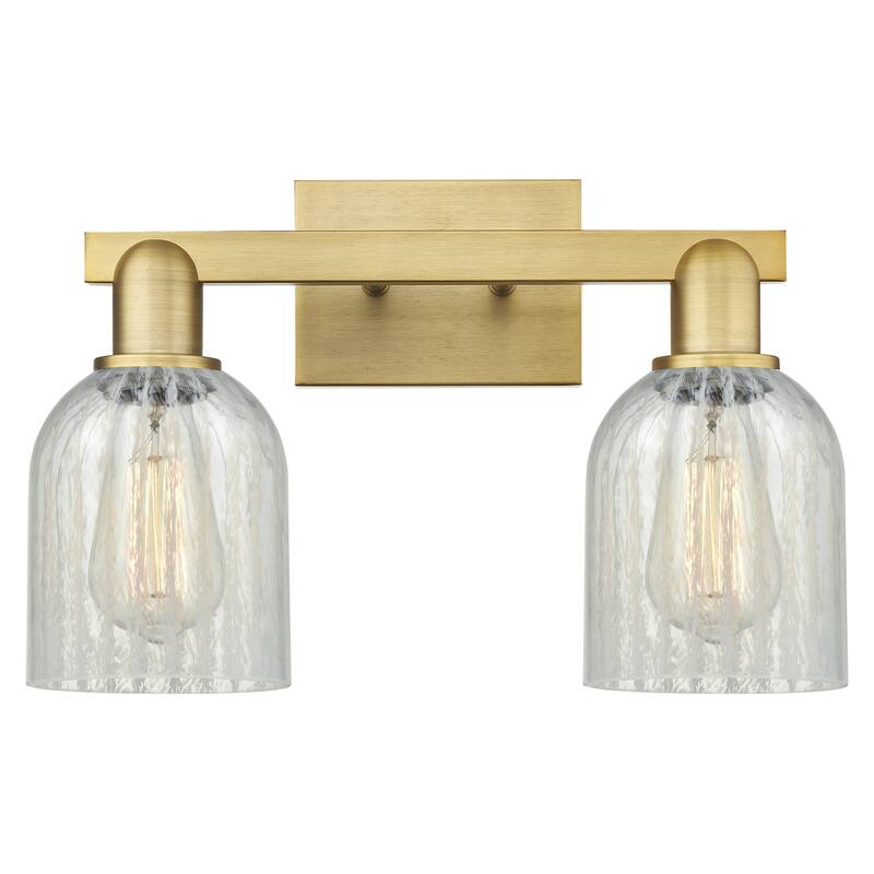 Innovations Lighting 716-2W-11-16 Caledonia Vanity Caledonia 2 Light - Brushed Brass / Mouchette