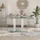 preview thumbnail 3 of 6, Furniture of America Maza 59-inch Silvertone Metal/Glass Dining Table