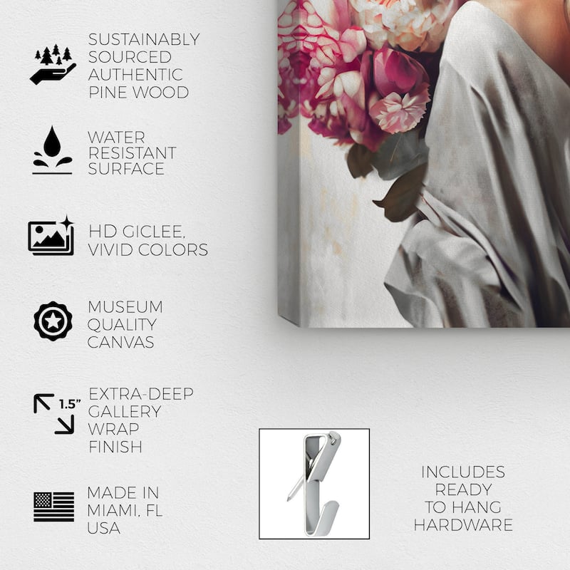 Wynwood Studio Fashion and Glam Everleigh Gray and Traditional Wall Art Canvas Print