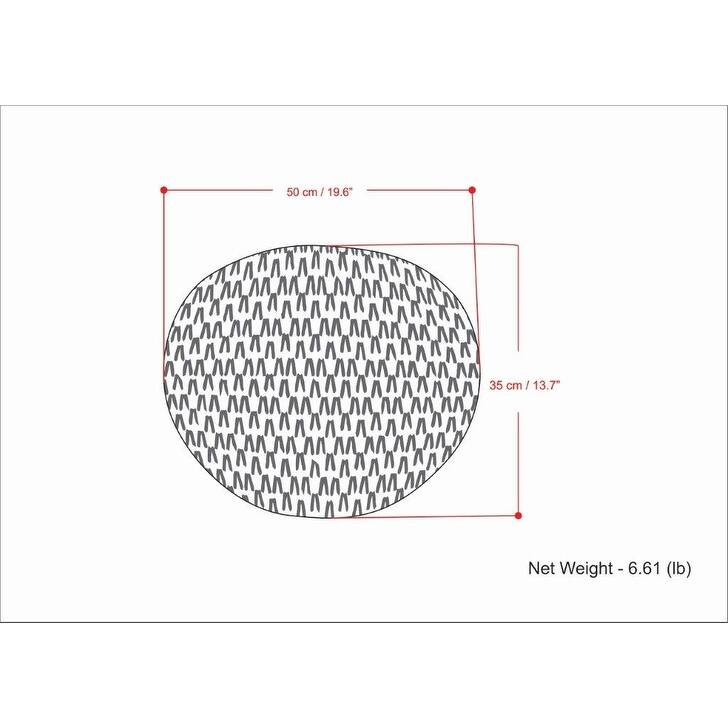 WYNDENHALL Cora Round Knitted Pouf in Light Grey Recycled PET Polyester