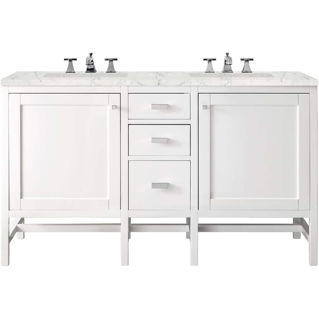 James Martin Vanities Addison 60" Double Basin Hardwood Vanity Set