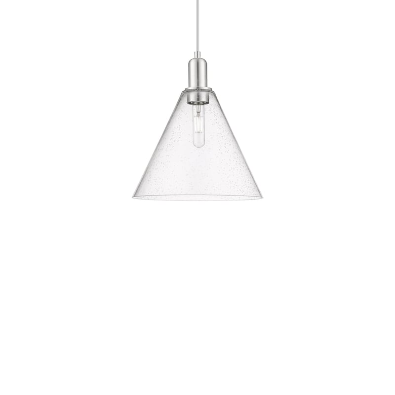 Innovations Lighting 716-1P-14-12 Berkshire Glass Pendant Berkshire - Brushed Satin Nickel / Seedy