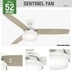 preview thumbnail 9 of 27, Hunter 52" Sentinel Ceiling Fan with LED Light Kit and Handheld Remote