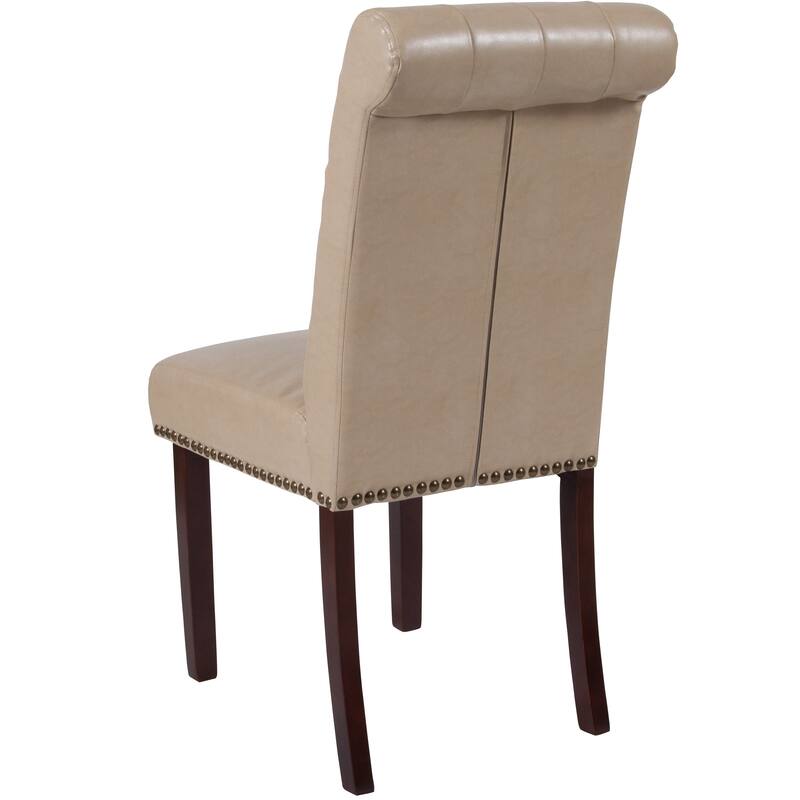 4PK Parsons Chairs-Rolled Back, Accent Nail Trim