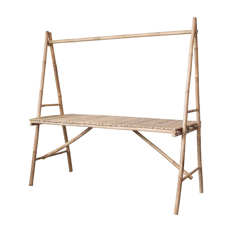 Handmade Bamboo Table with Rod - 70.1"L x 29.5"W x 70.1"H