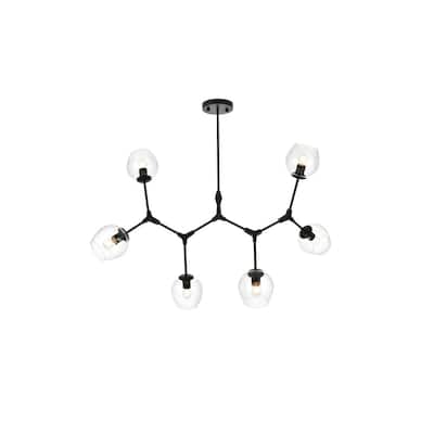 Elegant Lighting 1712G49 Cavoli 6 Light 49" Wide Abstract Chandelier