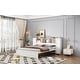 preview thumbnail 20 of 28, Full Size Platform Bed with Storage Headboard, 3 Shelves, 2 Side Lockers, Solid Pine Wood Frame, No Box Spring Required, Grey