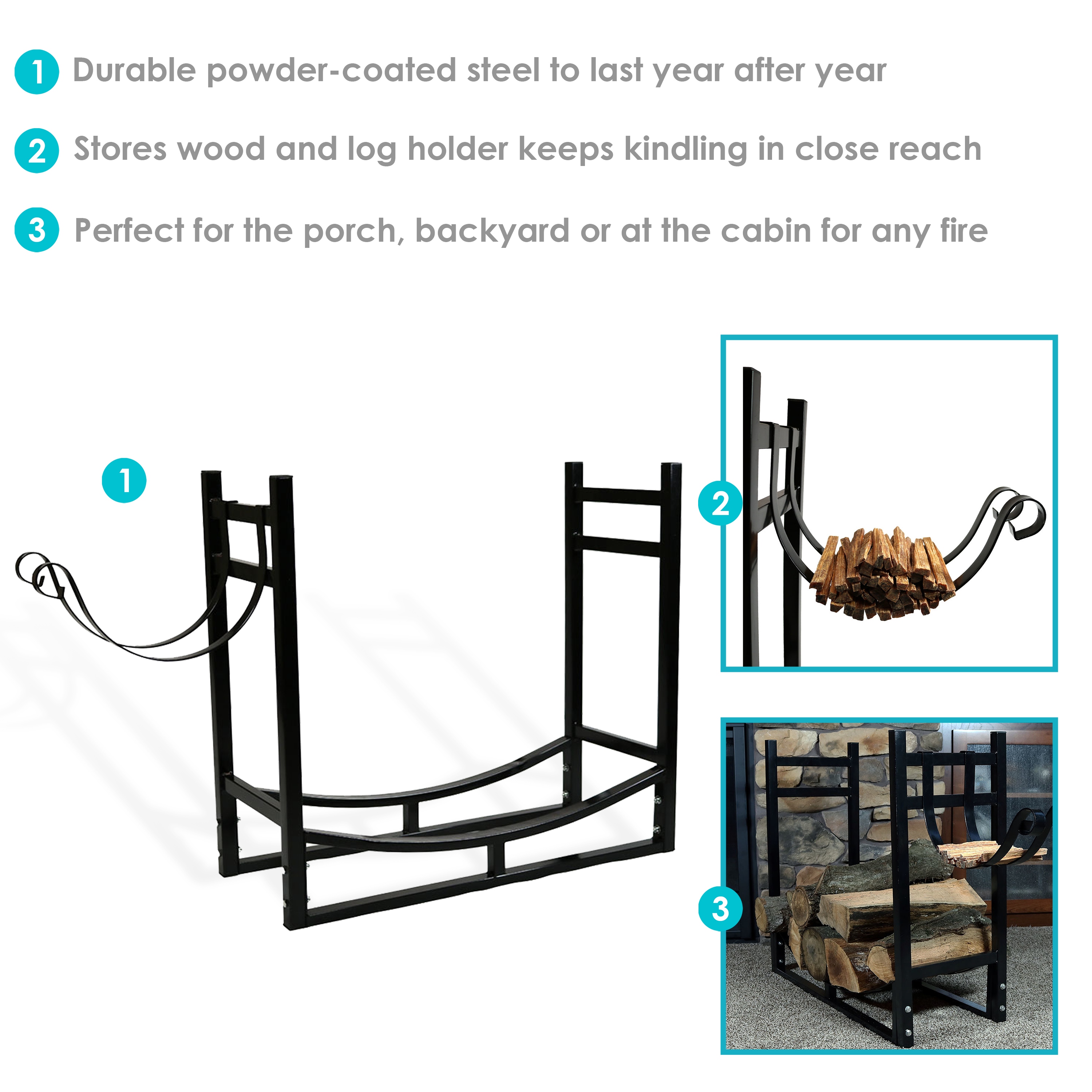 Log Rack and Kindling Holder 30