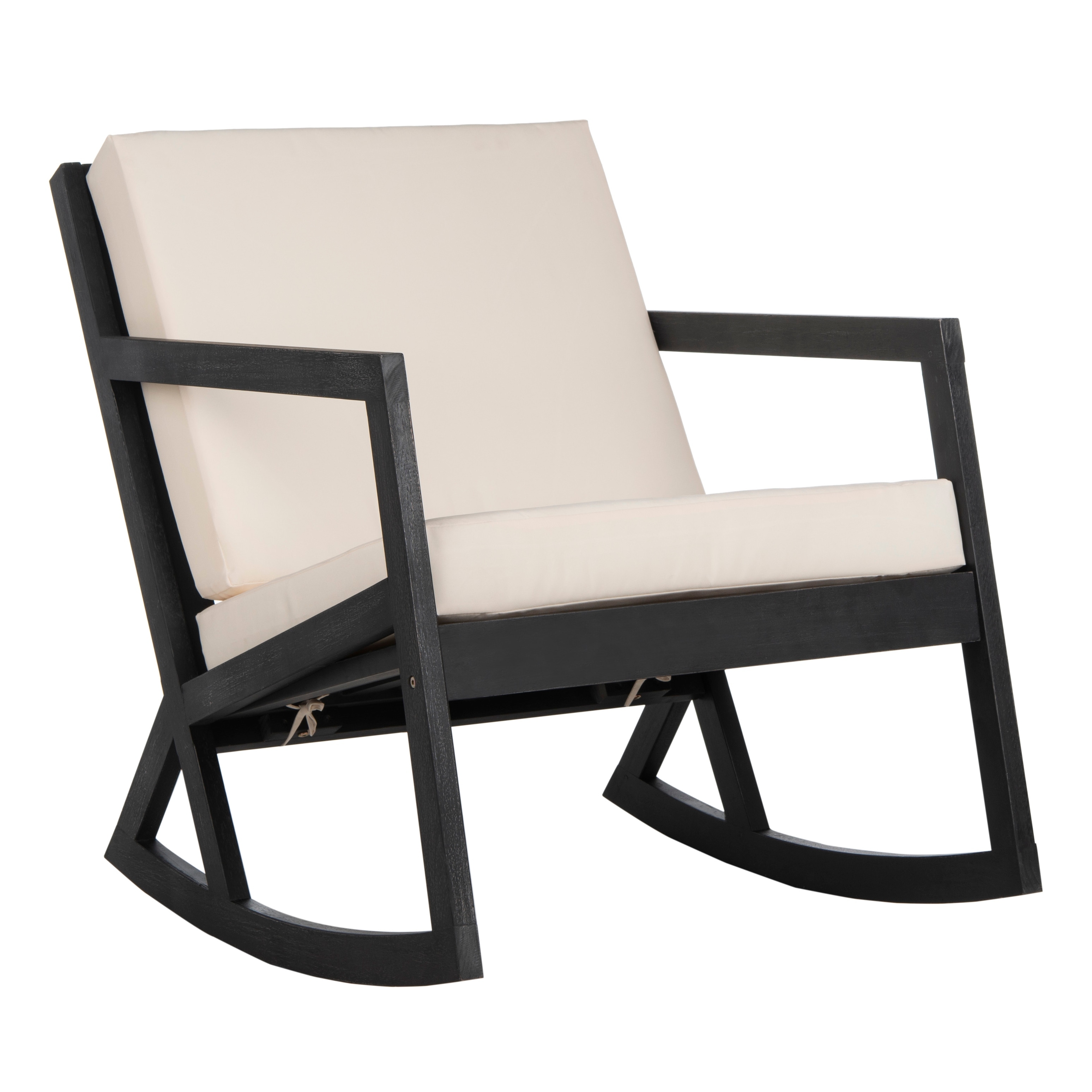 Black and white best sale outdoor rocking chair cushions