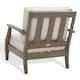 SAFAVIEH Couture Freida Wood Patio Arm Chair - 31.4" W x 35.6" L x 32.6" H - 31"W x 36"D x 33"H