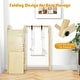 preview thumbnail 7 of 5, 5-in-1 Indoor Jungle Gym Foldable Climber Playset with Fun Slide and Adjustable Swing - 48” x 44” x 45” (L x W x H)