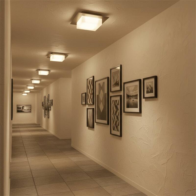 8 inch Square Integrated LED Flush Mount