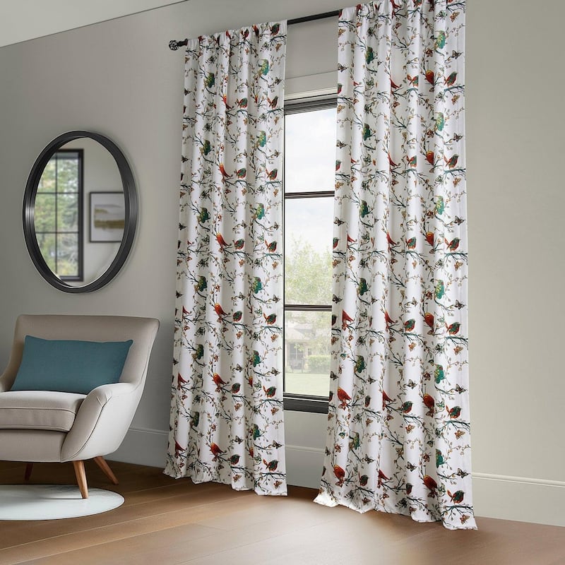 Exclusive Fabrics Botanic Garden Barcelona Velvet Curtain (1 Panel) Room Darkening Curtains For Bedroom & Living Room Curtains
