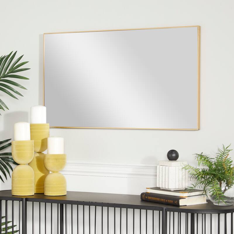 Contemporary Rectangular Wall Mirror - Multiple Finishes and Sizes
