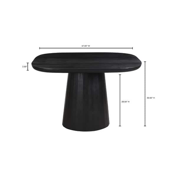 Aurelle Home Modern Solid Acacia Wood Pedestal Dining Table