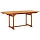 preview thumbnail 38 of 42, vidaXL Garden Dining Table (59.1"-78.7")x39.4"x29.5" Solid Acacia Wood Brown