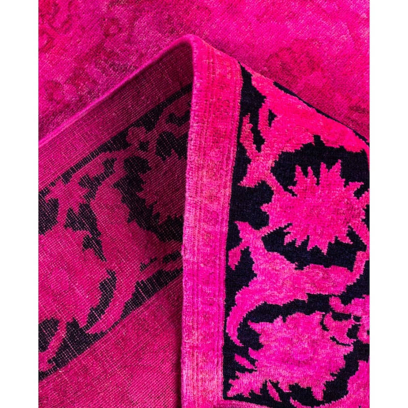 Overdyed One-of-a-Kind Hand-Knotted Area Rug - Pink - 4' 0" x 6' 1"