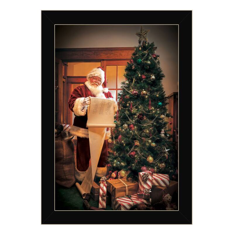 TrendyDecor4U Contemporary "Naughty Or Nice?" Framed Print Wall Art