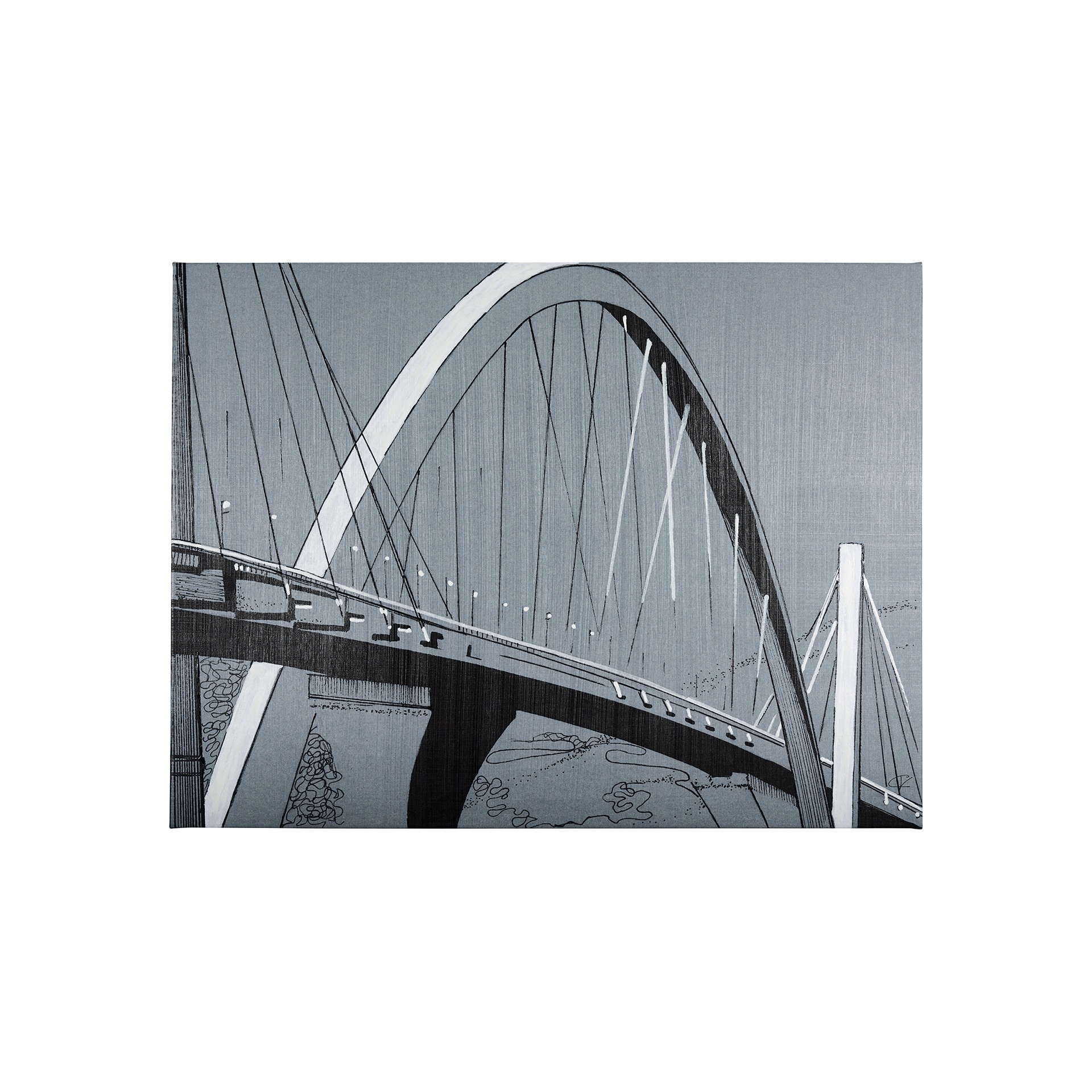 Mercana Bridge I (40 x 30) Canvas Art Print