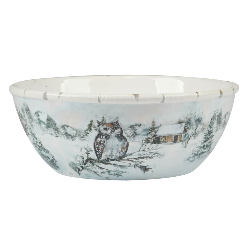 Certified International Winter Frost 10" Deep Serving Bowl, 104 oz. - 10" Diameter x 4"