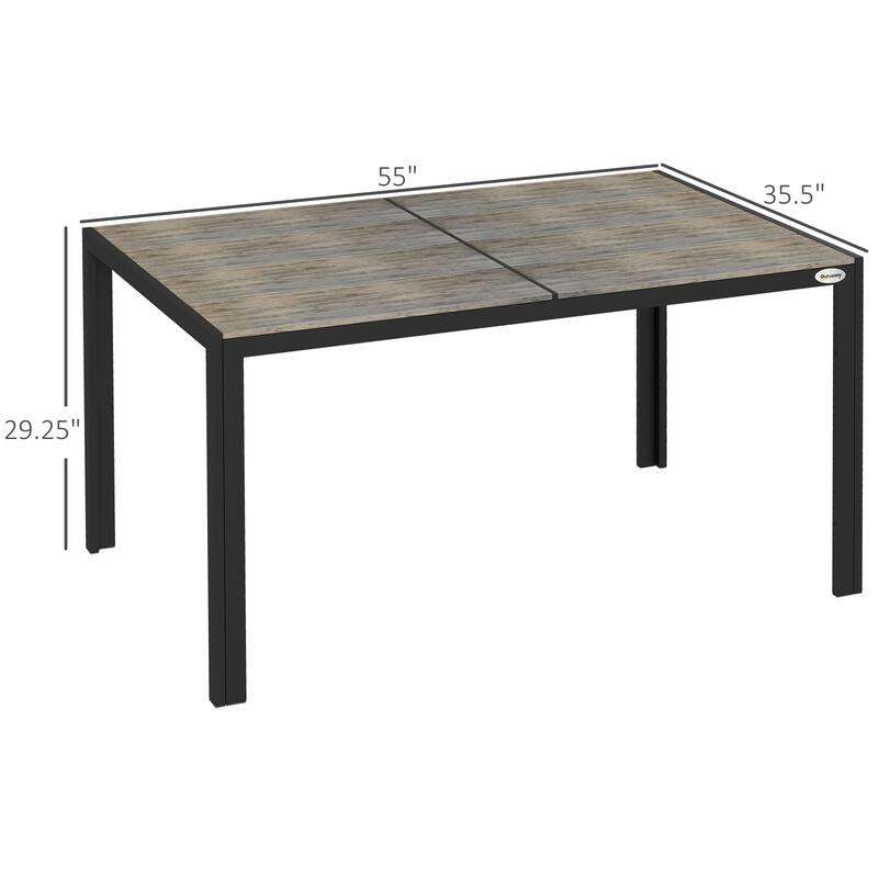 Outsunny Outdoor Dining Table For 6 People