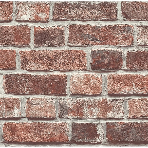 NextWall Distressed Red Brick Peel and Stick Removable Wallpaper - 20.5 ...