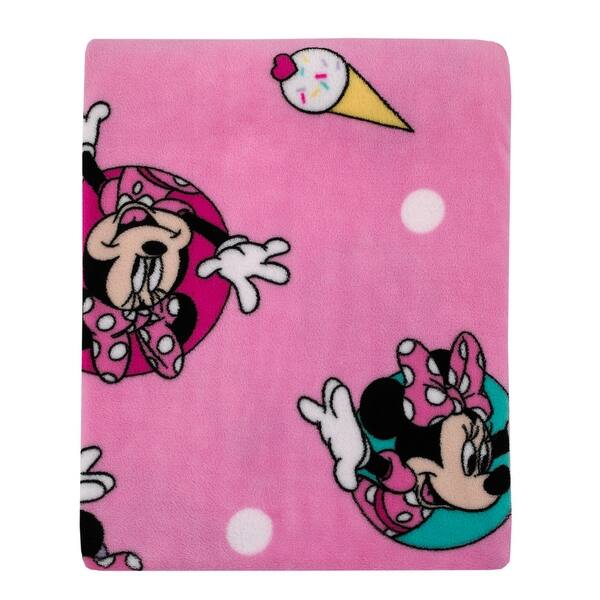 slide 2 of 5, Disney Minnie Mouse Let's Party Toddler Blanket