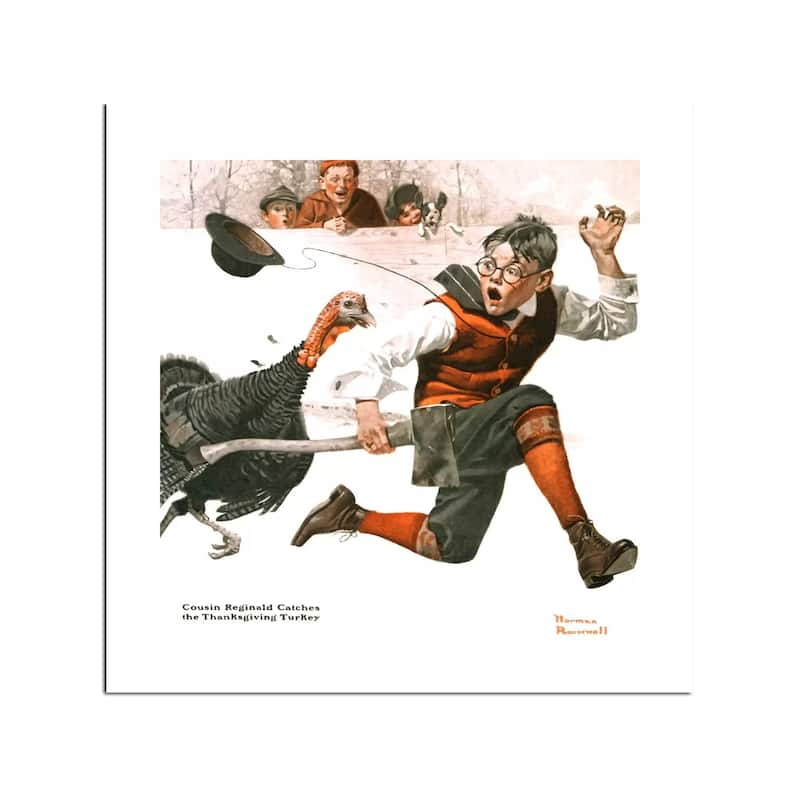 Cousin Reginald Catches Fine Art by Norman Rockwell - Multi