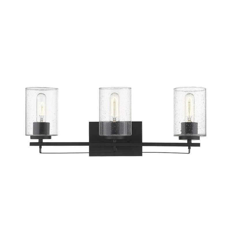 Modern Flush Mount Wall Light Fixture with Clear Bubble Glass Shade and LED Compatible for Bedroom