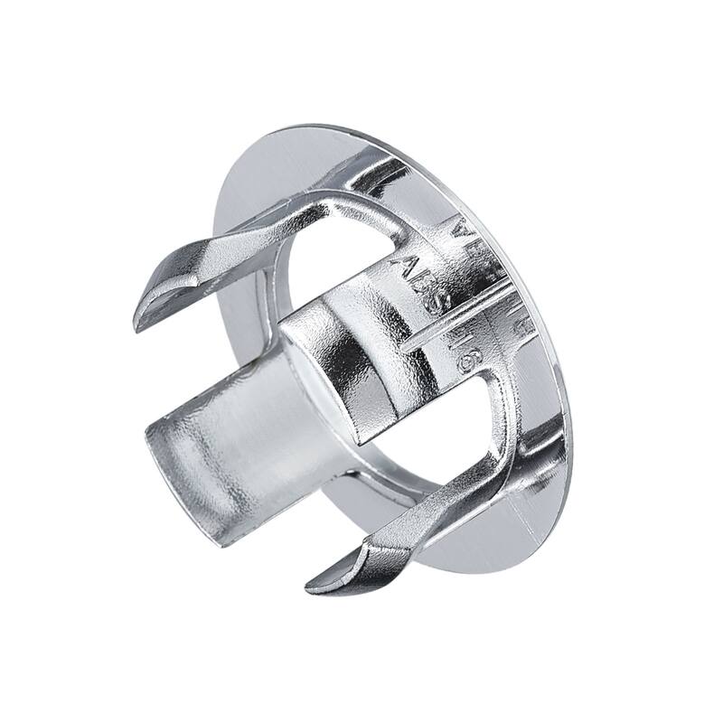 6Pcs 24mm Sink Trim Overflow Cover Ring Hole Insert in Round Caps Silver