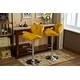 preview thumbnail 3 of 11, Contemporary Tufted Adjustable Height Hidraulic Bar Stools, Set of 2