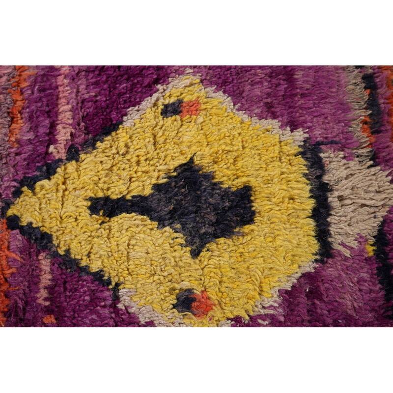 Plush Moroccan Area Rug Handmade Oriental Wool Carpet - 6'2" x 9'10"
