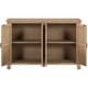 preview thumbnail 31 of 35, 4 Door Storage Sideboard with Adjustable Shelves Pinewood Legs and Retro Metal Handles for Living Room Entryway