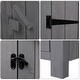 preview thumbnail 9 of 8, 70 Inch Double Slope Top Fir Courtyard Storage Room,Dark Gray