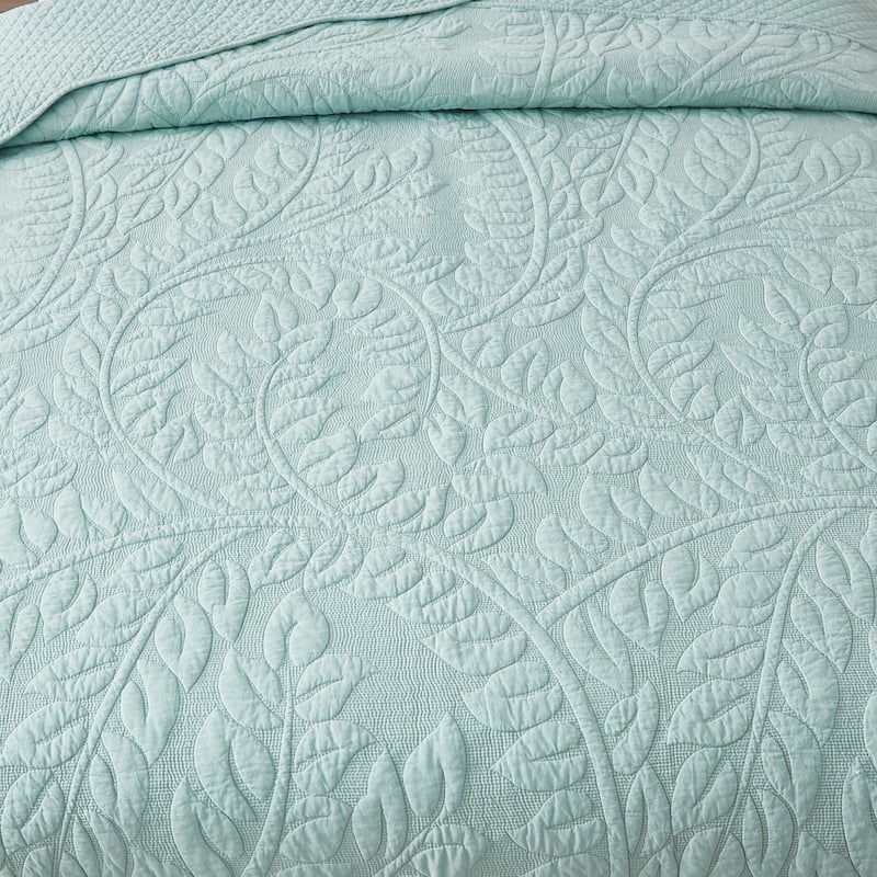 MarCielo 3 Piece Cotton Oversized Bedspread Quilt Set Tmonica