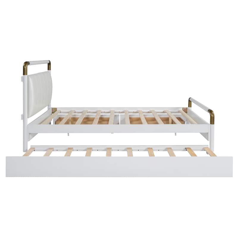 Wooden Storage Platform Bed, with 2 Big Drawers