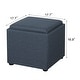 preview thumbnail 67 of 93, Adeco Storage Ottoman With Tray