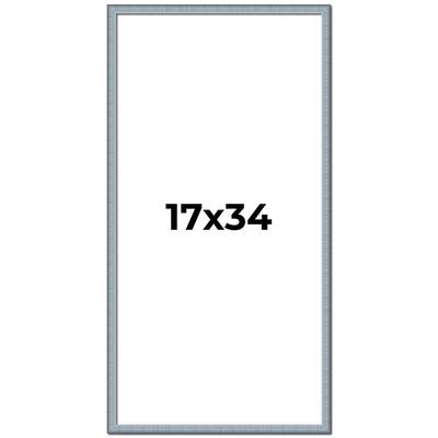 17x34 Frame Rustic Sky Blue Solid Wood Picture Frame | 0.75 Inch