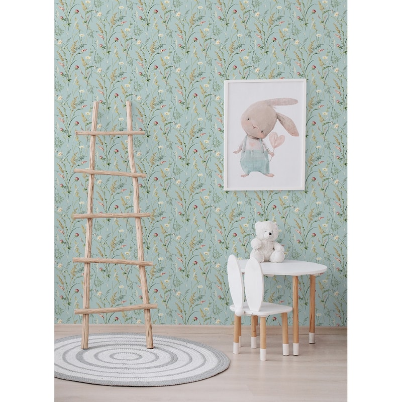 NextWall Meadow Flowers Peel and Stick Wallpaper