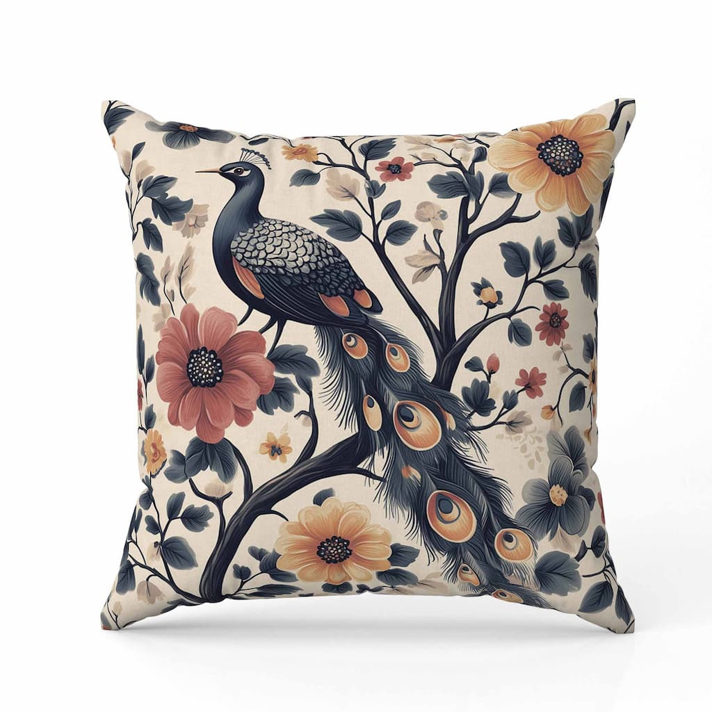 Vibrant Vista Indoor/Outdoor Reversible Throw Pillow Gray and Rust