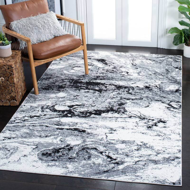 SAFAVIEH Lilypond Zorana Modern Abstract Rug - 8' x 10' - Grey/Dark Grey