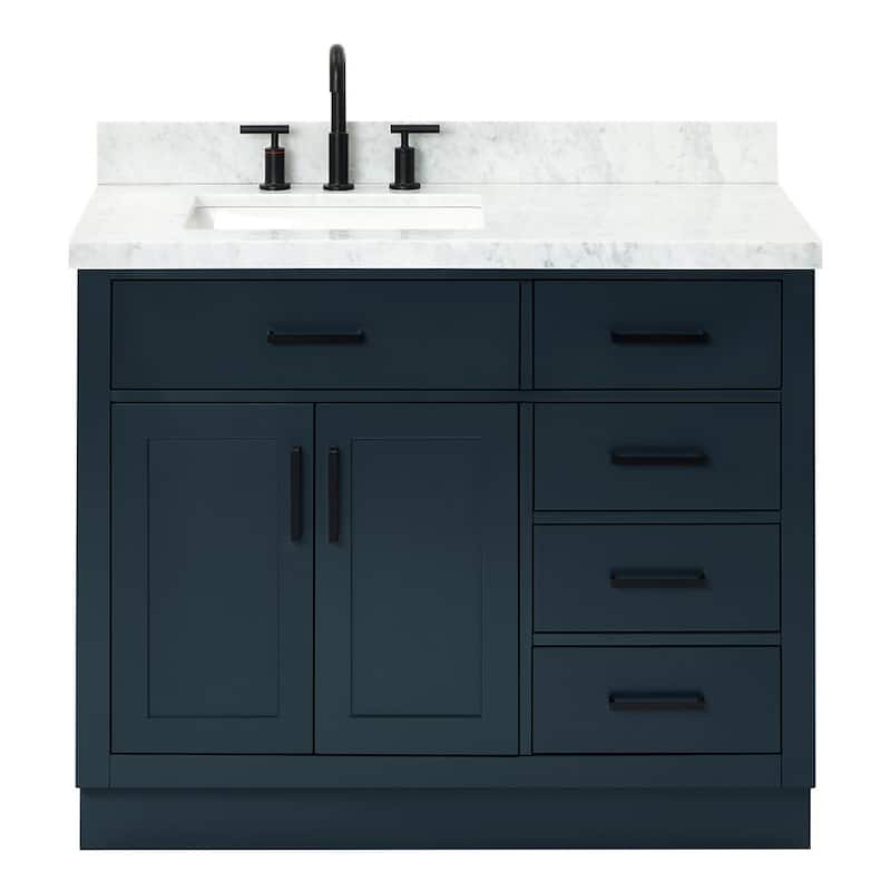 Ariel T043SLCWRVO Hepburn 43" Free Standing Single Basin Vanity Set - Midnight Blue