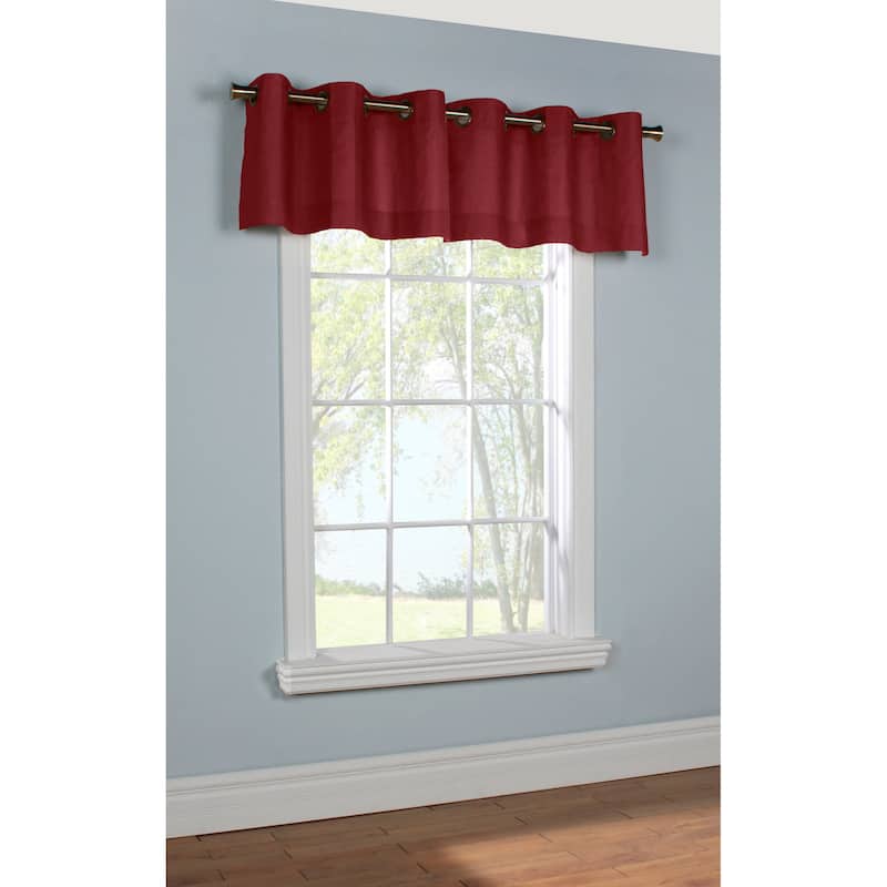 ThermaLogic Weathermate Insulated Cotton Grommet Valance - 40" x 15" - Burgundy