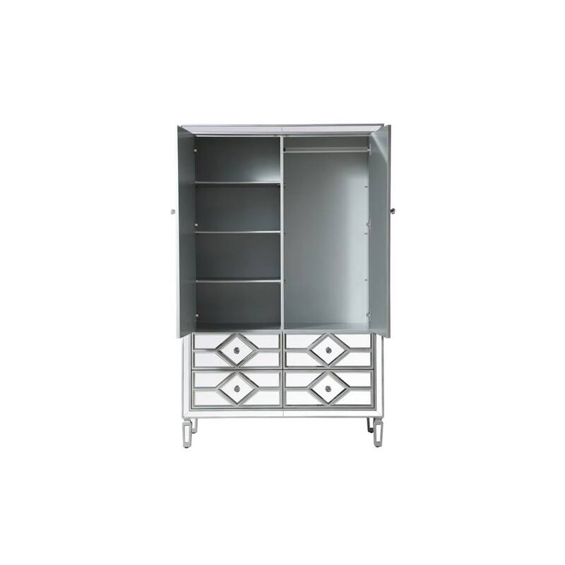 Mirrored Armoire with Drawers