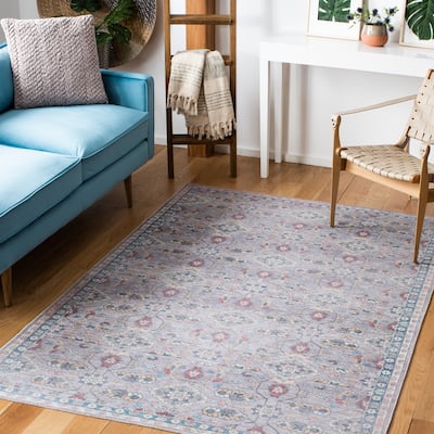 SAFAVIEH Serapi Machine Washable Maryann Medallion Distressed Rug..