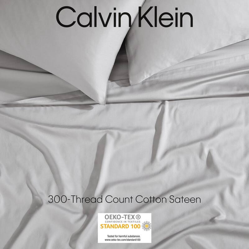 Calvin Klein Pearl Edge Cotton Sateen Sheet Set