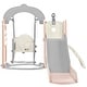 preview thumbnail 57 of 65, 5 in 1 Toddler Slide and Swing Set - Indoor & Outdoor Kids Playground Climber with Telescope - 71.6'' L x 56.3'' W x 45.2'' H